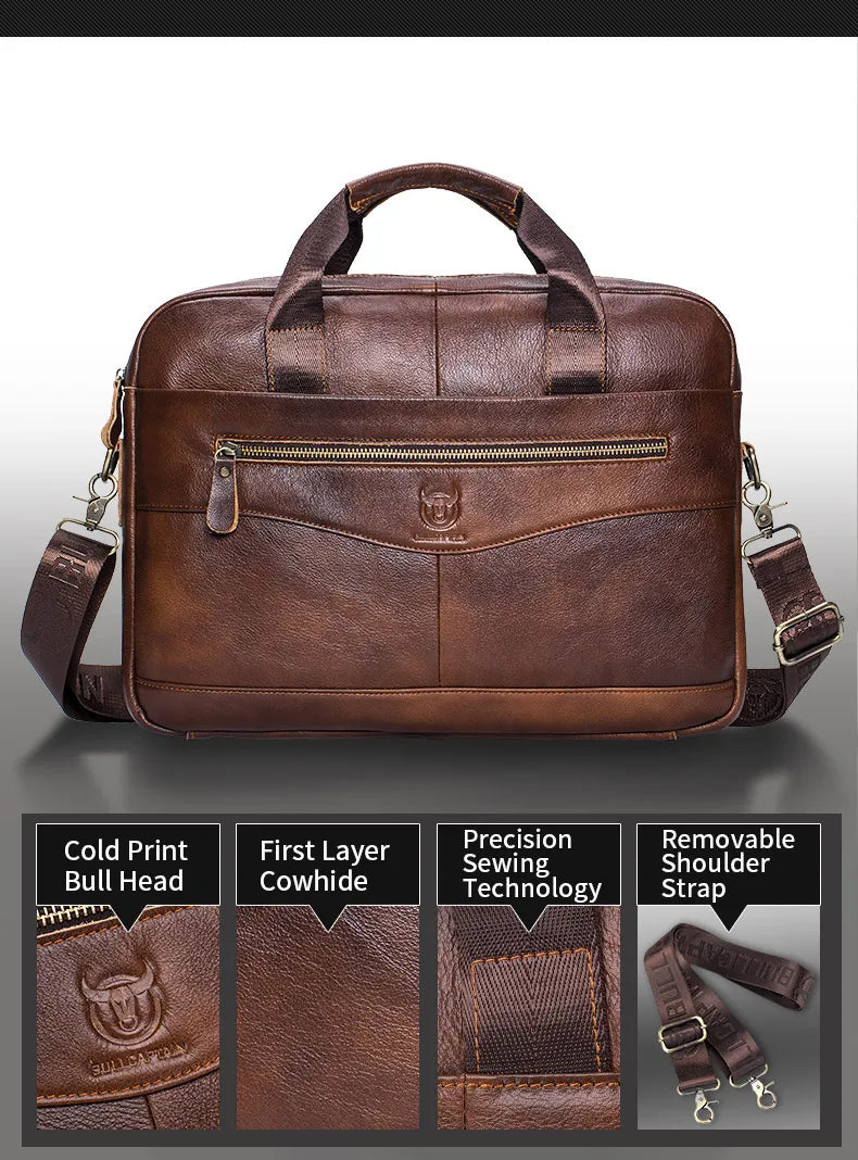 BULLCAPTAIN Briefcase Shoulder Messenger Bags