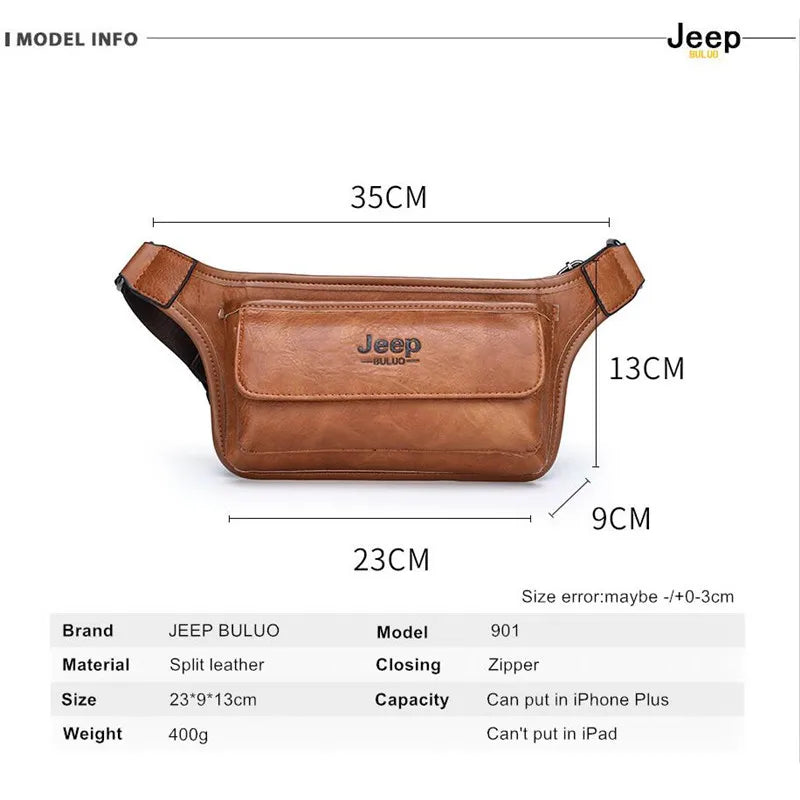 JEEPBULUO Men Waist Bag Pack