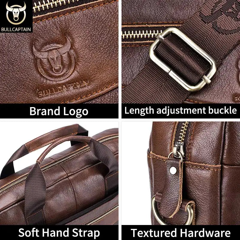 BULLCAPTAIN Briefcase Shoulder Messenger Bags