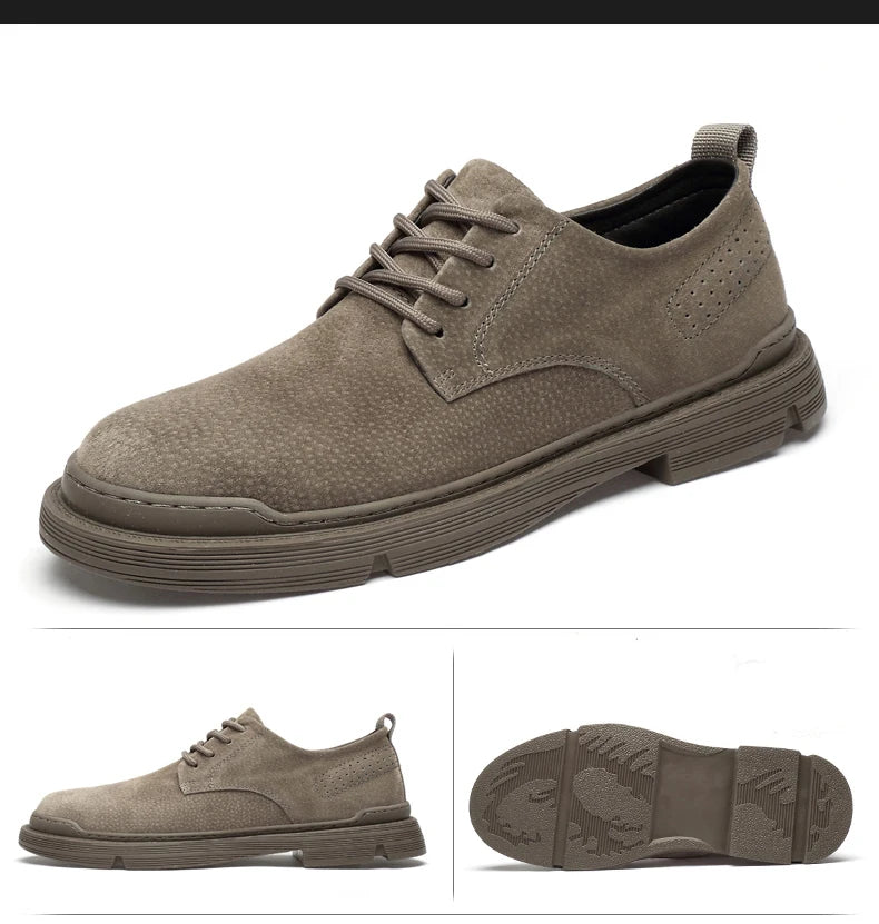 Oxfords Men Shoes Breathable Suede Leather