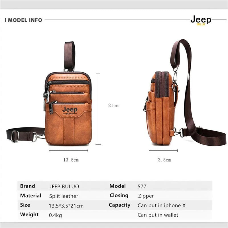 JEEP BULUO  Small Multi-function Sling Chest Bag