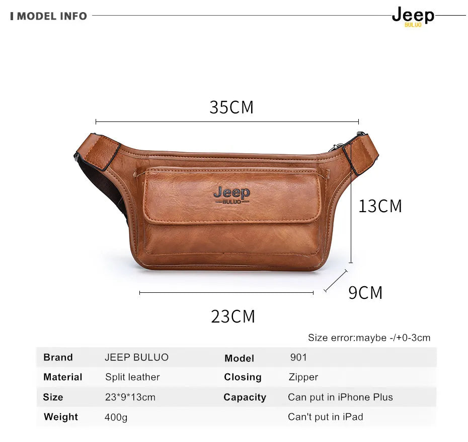 JEEPBULUO Men Waist Bag Pack