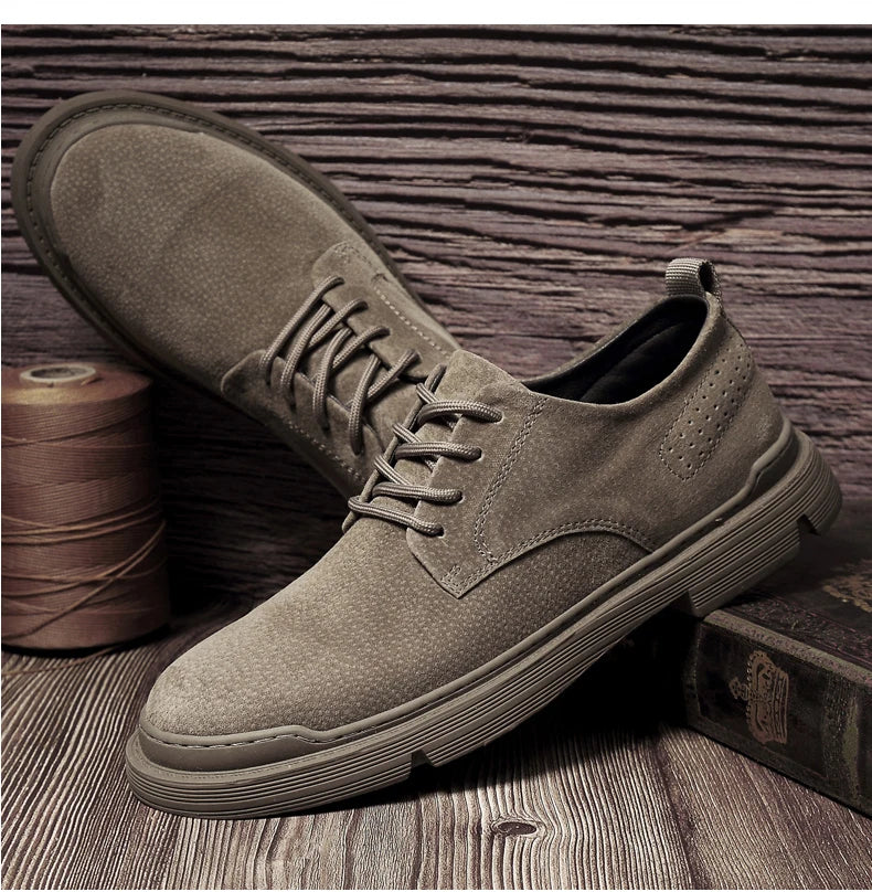 Oxfords Men Shoes Breathable Suede Leather