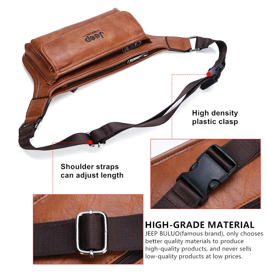 JEEPBULUO Men Waist Bag Pack