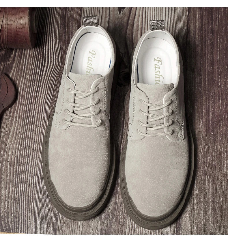 Oxfords Men Shoes Breathable Suede Leather