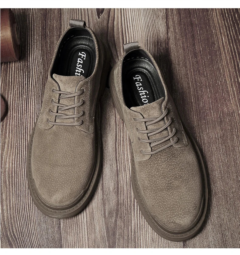 Oxfords Men Shoes Breathable Suede Leather