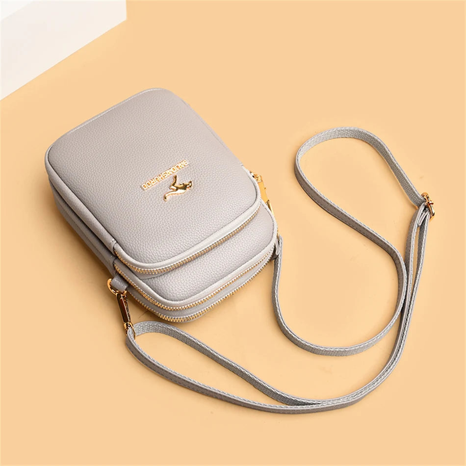 Graceful Leather Shell Bag