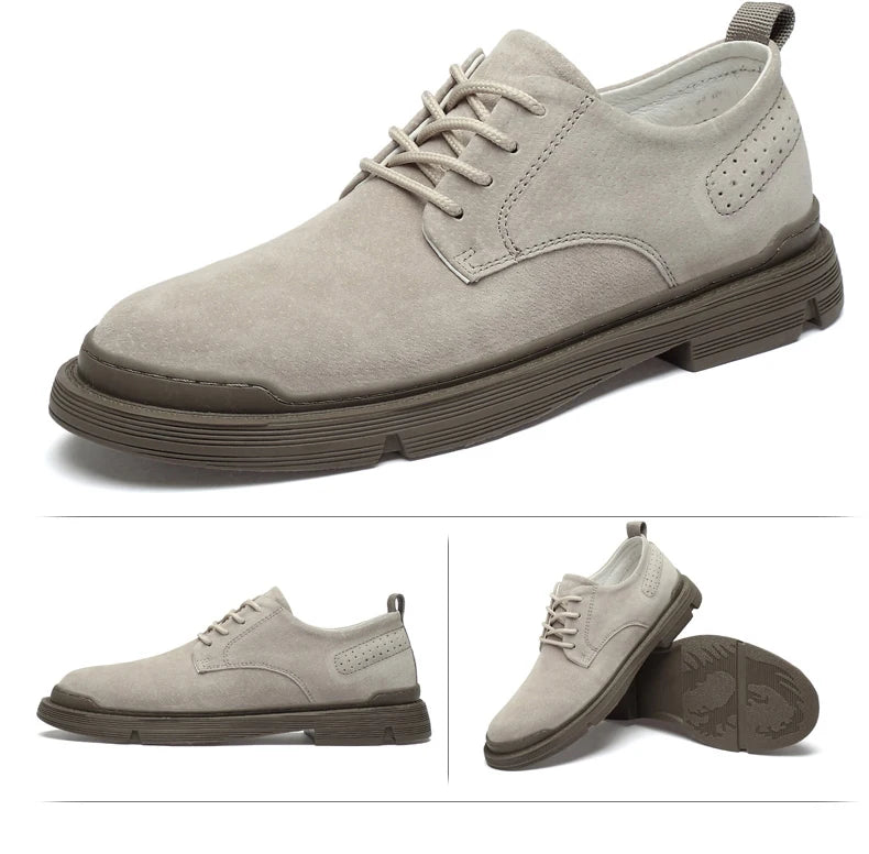 Oxfords Men Shoes Breathable Suede Leather