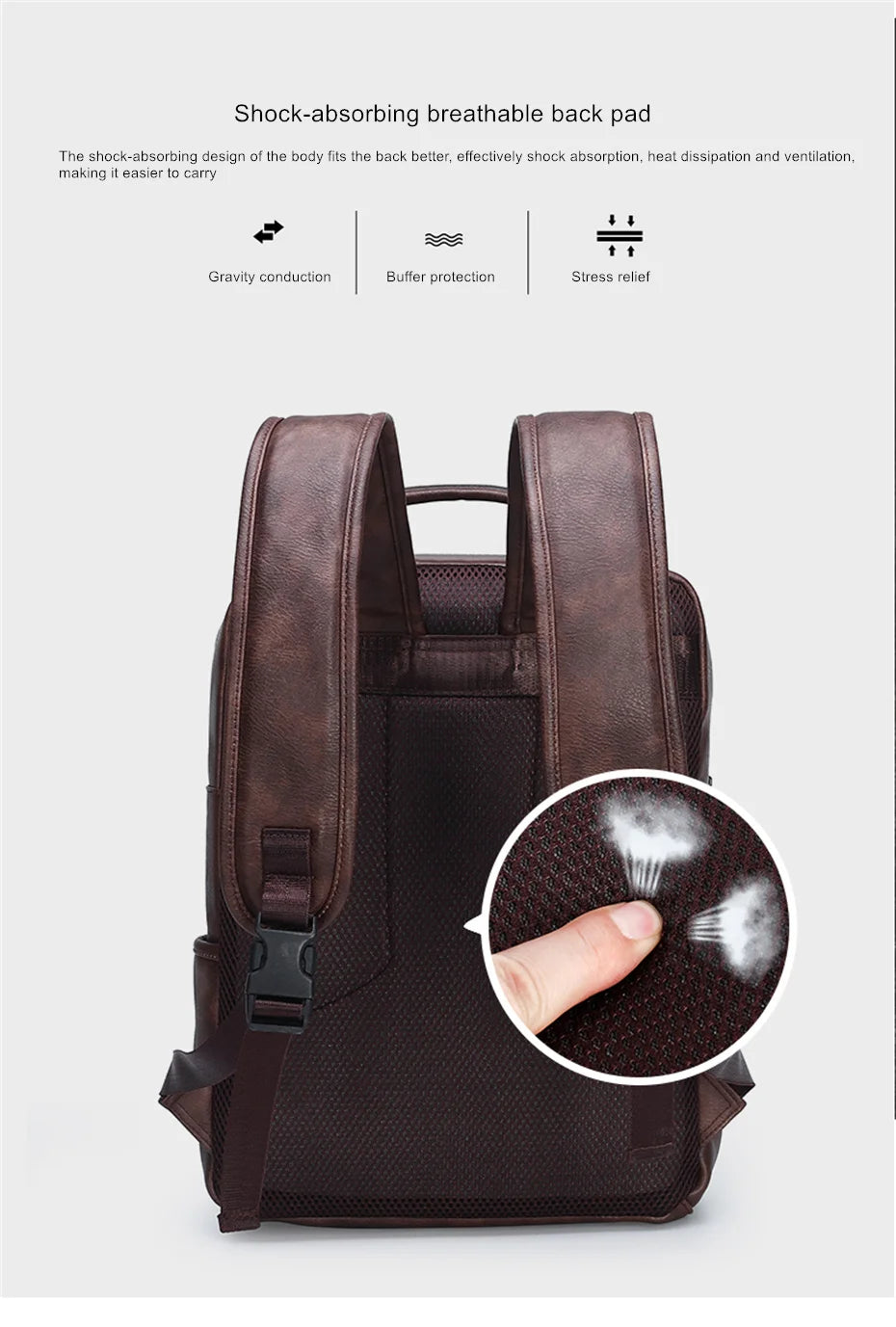 JEEP BULUO Leather Men Backpack Design