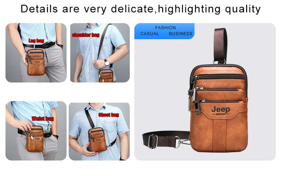 JEEPBULUO Men Waist Bag Pack