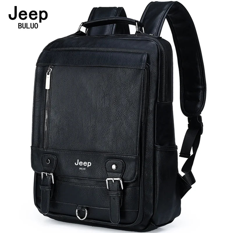 JEEP BULUO Leather Men Backpack Design